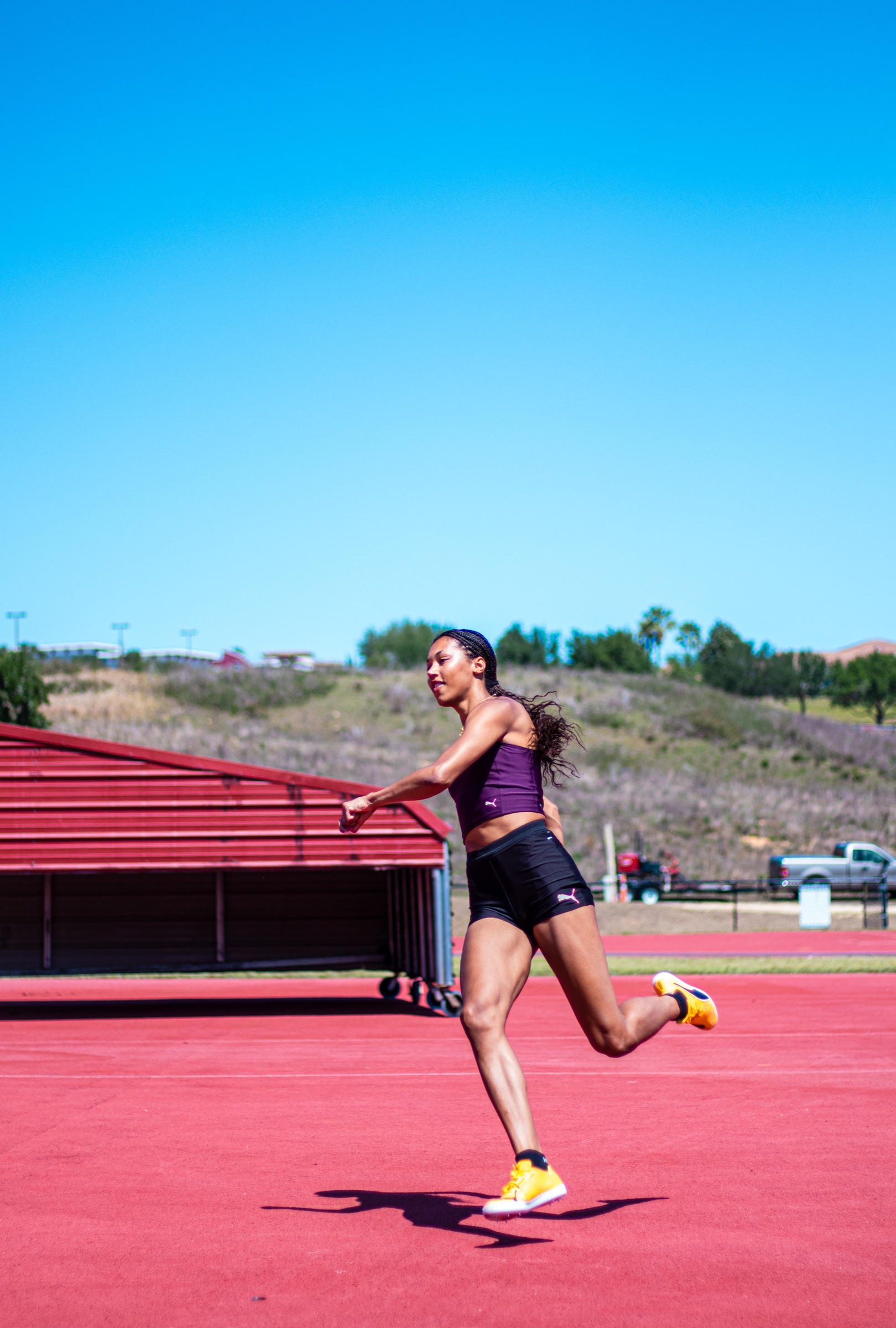 Morgan Lake British Olympic high jumper at Florida training camp